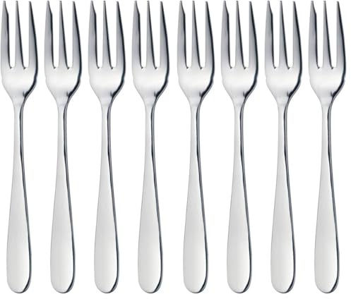 MasterClass Kitchen Craft Cake Fork Set, Silver, 4-Piece (Pack of 2)