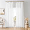 Softalker Gardinen mit Kräuselband Vorhang Weiß 2er Set 270 cm Extra Lange Gardine und Vorhänge Gardinen Wohnzimmer Modern 140 cm Breit Voile Curtains Living Room Fenstergardinen für Schienensystem