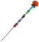 Gkumgwo Gartenstecker mit Perlen, dekorativ, bunte Kristall-Terrassenpfähle, 33 cm, dekorativer Gartenstab, Pflanzenstecker mit Kürbisstopfen für Garten, Terrasse