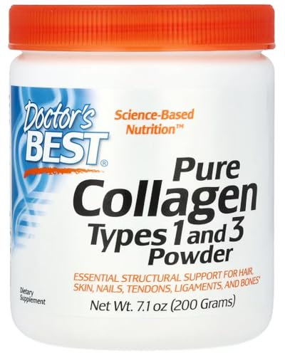 Doctor's Best - Pure Collagen Types 1 and 3 | Hydrolysed Collagen Powder for Skin, Hair, Nails and Joints - 200g