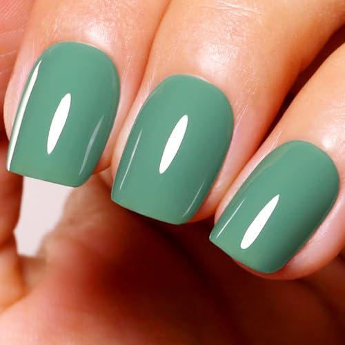 Ozzeal Grün UV Nagellack, 15ML Oliv Gel Polish für Herbst Winter - Soak Off LED Maniküre Starter für Mädchen - DIY Zu Hause oder Salon