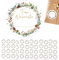 BETESSIN Aufkleber Weihnachten - 120 Stück Weihnachts Etiketten Selbstklebend - Frohe Weihnachten Aufkleber zum Beschriften - Weihnachtsaufkleber für Papiertüten - Sticker für Adventskalender (⌀4cm)