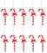 slothbyte 10pcs Weihnachtsbaumschmuck Zuckerstangen, Weihnachtsdeko Anhänger Zuckerstange Rot & Weiß Süße Weihnachtsbaum Deko