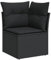 HETFTJN Dining Lounge Outdoor Lounge Sofa Outdoor Big Sofa Lounge Sessel Outdoor - Garten-Ecksofa mit Kissen Schwarz Poly Rattan für Terrasse Schwimmbad Speisesaal Balkon