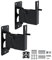 Howonder-pro Speaker Wall Mount,Universal Mounting Bracket,All Metal Speaker Wall Mount Brackets for Small Speakers,Swivel & Tilt,Hold up to 30lbs,HD-618pro (2Packs,Black)