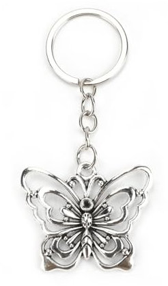 Eleganter Schlüsselanhänger Mit Vintage-Schmetterling Anhänger Aus Edelstahl, Personalisierter Schlüsselanhänger, Geschenk Für Frauen, Geburtstagsgeschenk Oder Kleines Geschenk, Mutmacher Geschenk