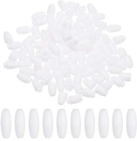 PATIKIL 24mm Breakaway Verschlüsse, 50er Set Kunststoff Perlenfassverbinder Lanyard Clips für Halskette Lanyard Armband Schmuckherstellung DIY Handwerk, Weiß