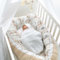 Babynest Neugeborene Nestchen Kuschelnest Baby - Kokon Handmade zweiseitig aus Baumwolle Waffel mit Babynestchen Waldtiere (Boho Waldtiere)