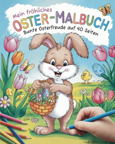 Mein fröhliches Oster-Malbuch: Bunte Osterfreude auf 40 Seiten