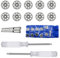 20 PCS Rotary Tool Cutting Discs,Diamond Cutting Wheel Cut off Discs,22mm Resin Cut off Wheels,3mm Mandrels with 4 Connecting Rods and 2 Phillips Screwdrivers for Marble,Metal,Glass,Ceramics