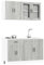 Emmtore 4-TLG. Küchenschrank-Set Holzwerkstoff, Küchenzeile Einbauküche,Schrank-Set,Unterschrank, Küchenschrank,Hängeschrank,Grau Sonoma