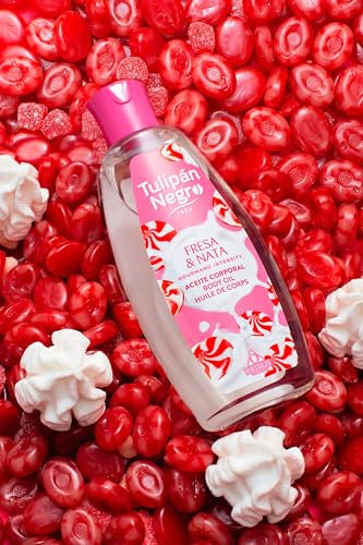 TULIPÁN NEGRO, BODY OIL FRESA Y NATA 200ML