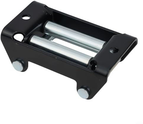 Guide-câble à rouleau de treuil en acier robuste à 4 voies avec matériel de montage pour VTT, UTV, véhicule tout-terrain, 907,2 kg, noir (907,2 kg)