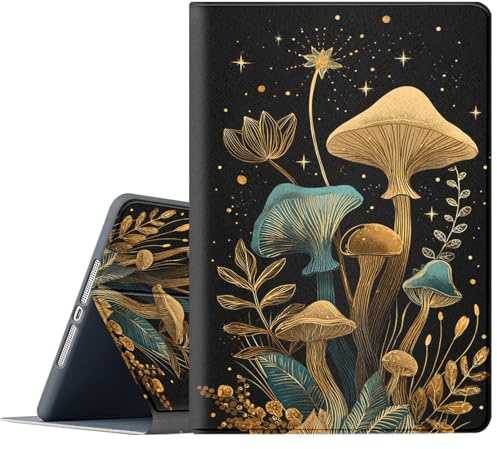 FGDRFGRW Case for iPad Pro 13 Inch 2025/2024 (8th/7th Generation,M5/M4),Adjustable Stand Auto Wake/Sleep Function Full Body Protection Cover - Golden Mushroom