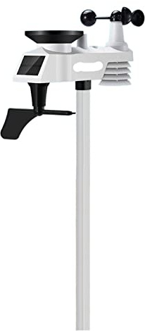 MOOILKO Wetterstation Wireless Indoor und Outdoor Internet Multifunktions-Feuchtigkeits-Druck-Anemometer Wind-Regenmesser Echtzeit