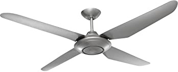 LUCCI AIR Airfusion Sensation Designer Ceiling Fan 54 Silver 3 Speeds Summer Winter Function Wall Control