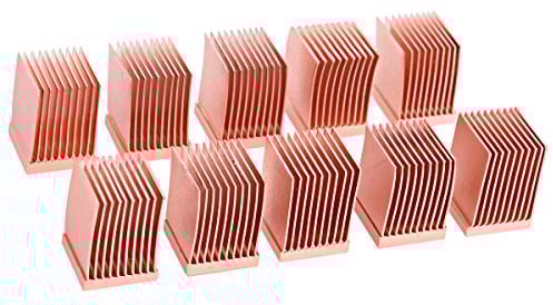 Alphacool 17426 GPU RAM Rame Heatsinks 10 x 10 mm – 10 pezzi raffreddamento ad aria condizionata