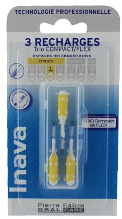 Inava Trio Brossettes 3 Recharges pour Trio Compact/Flex - ISO2 1 mm