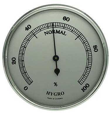 SELVA Hygrometer Einbau-Wetterinstrument, Durchmesser 85 mm, silber