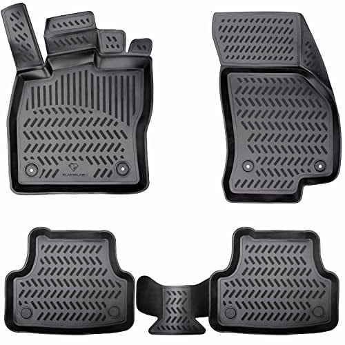 Design 3D Gummimatten Set für Toyota AVENSIS (III) Baujahr 2009-2018 | Hoher 5cm Rand