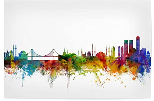 artboxONE Poster 30x20 cm Istanbul Städte Istanbul Turkey Watercolor - Bild Istanbul Istanbul Reise