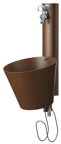 belfer Fontaine murale de jardin avec double robinet 42/PRS Rouille