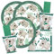 spielum 64-teiliges Party Set Koala - Teller Becher Servietten Papiertrinkhalme für 16 Kinder