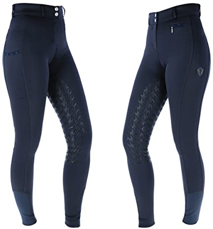 Kerbl 3223824 High Waist H/W 2021 Reithose für Damen, Dunkle Marine, Größe 36