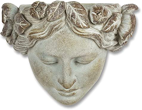 Abbott Collection 27-DEMETER-313 Pot de Fleurs Mural avec Visage de Femme, Gris