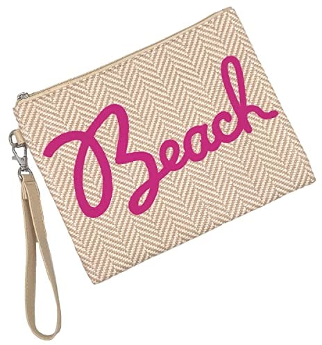 Vito & Joe Lieblingsdinge Beach Kulturtasche Beautybag Pouch Stroh Bast Design