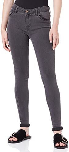 ONLY Women's ONLRAIN Life REG Skinny DNM NOOS Jeans, Dark Grey Denim/Detail:MAS655, S/34