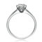 Musihy Ring Zeigefinger, Eheringe Solitär Ring Zirkonring 6 Herzklaue Zirkonia Weiß Ringgröße 60 Couple Geschenke