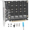 Dual M.2 PCIE Adapter,M.2 NVME SSD to PCIE X16 Adapter, Professional 4 Port High Speed 4x32Gbps Soft Raid Card with Individual LED Indicator for Computers
