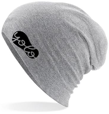 Huuraa Mütze YOLO You only live Once Geschenk Heather Grey YOLO Accessoire