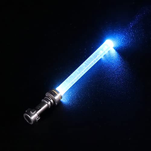Blaues Lichtschwert kompatibel mit Lego DIY/MOC Beleuchtung (1 Packung 1), Lichtschwert kompatibel mit Lego and Other Major Brand Bricks,Stromversorgung über USB