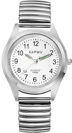 Avaner Armbanduhr Herrenuhren Modische Damenuhren mit großes digitales Zifferblatt, LEICHT ZU LESEN Analog Quarzuhr mit elastische Armband für Männer Frauen Paare