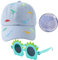 JAHEMU Kinder Baseball Cap Dinosaurier Sonnenbrille Sonnenhut Verstellbar Schirmmütze Karneval Hut für Mädchen Jungen Beschattung Sonnenmütze