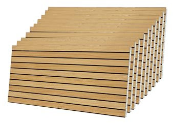 ZODEKOR Wandverkleidung Holz Styropor 3D Wandpaneele - Akustikpaneele Holzoptik Wanddeko für Küche, Badezimmer, Balkon, Schlafzimmer, Wohnzimmer | Helles Holz | 10x Paneele