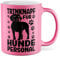 Tasse Hund Geschenk Trinknapf für Hunde Personal, Kaffeetasse Kaffeetasse Hunde Hundeliebhaber Hundemama Geschenkidee Hundepapa Herrchen Geschenke für Frauen Welpe Kaffee-Becher (Pink Glitzer)
