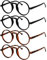 Eyekepper 4 Pack Oversized Round Reading Glasses (2 Pairs Black and 2 Pairs Tortoise) for Women Men Retro Readers +2.50