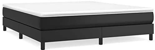 AUVYI Boxspringbett Polsterbett, Bett, Betten, Bettgestell, Schlafzimmer 180x200 cm Schwarz Bettrahmen Betten Kunstleder