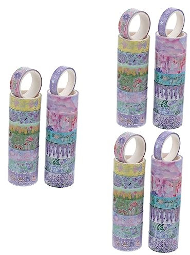 NUOBESTY Lot De 3 Fournitures Artistiques Esthétiques Pour Garçons Et Filles Ruban Adhésif Washi Pour Agenda Et Décoration De Scrapbooking Riche En Contenu 15 Rouleaux X 3