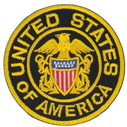 United States of America Aufnäher zum aufbügeln oder aufnähen Bügelbild Aufbügler für Kleidung gestickter Bügelpatch Applikation Abzeichen USA Patch Größe 6,1 x 6,1 cm