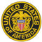 United States of America Aufnäher zum aufbügeln oder aufnähen Bügelbild Aufbügler für Kleidung gestickter Bügelpatch Applikation Abzeichen USA Patch Größe 6,1 x 6,1 cm