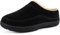 HomeTop Herren Mokassin Hausschuhe Weiche Warme Rutschfeste Memory Schaumstoff Innen Pantoffeln mit flauschigem Futter Schwarz,40-41 EU