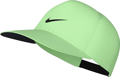 Nike Dri-fit Club Unstrukturierte Featherlight Cap Gorra, Vapor Verde/Negro, M-L Unisex Adulto