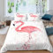 VULORA Bettwäsche 135x200 Flamingo Bettbezug mit Reißverschluss 100% Mikrofaser Bettwäsche-Sets für Junge Mädchen 3D Druck Rosa Cartoon Tiere Kinderbettwäsche mit 2 Kissenbezüge 80x80cm Sommer