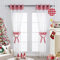 L.Z.E Gardinen Kurz Rot Weiss Karo Muster für Kleine Fenster Eckerfester mit Ösen 2er Set Vorhänge Transparent Stores für Schlafzimmer Landhausstil Modern Kariert 175 x 140 cm
