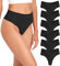 Wealurre 6er Pack Tanga Damen String Seamless Slips Damen High Waist Unterwäsche Nahtlose Unsichtbarer Unterwäsche Frauen Mehrpack XS-XL（835black XXL）