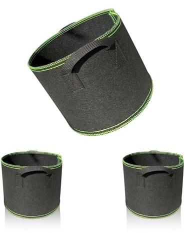DEANKEJI 3 Stück Pflanztaschen für Draußen, Pflanzsäcke für Tomaten, 14 L Pflanztaschen, Pflanzsäcke für Kartoffeln mit Griff, für Pflanzen, Gemüse, Blumen